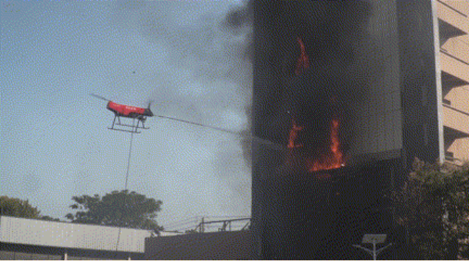 郑州消防承办无人机高层建筑灭火救援大型实战演练